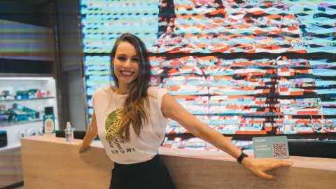 Pampita, una de las celebridades presentes en el festejo. Pampita, una de las celebridades presentes en el festejo.