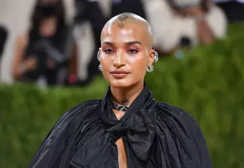 La actriz Indya Moore en la Gala del Met 2021, en el Museo Metropolitano de Arte La actriz Indya Moore en la Gala del Met 2021, en el Museo Metropolitano de Arte