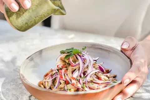 Ceviche plant based en Let it V. Ceviche plant based en Let it V.