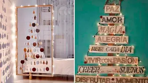 ¿Qué te parece este árbol construido a partir de un cuadro de madera? A nosotras nos encantó. Otra idea muy simple y práctica es la que está hecha con maderitas y frases de deseo; ¿Qué te parece? ¿Qué te parece este árbol construido a partir de un cuadro de madera? A nosotras nos encantó. Otra idea muy simple y práctica es la que está hecha con maderitas y frases de deseo; ¿Qué te parece?
