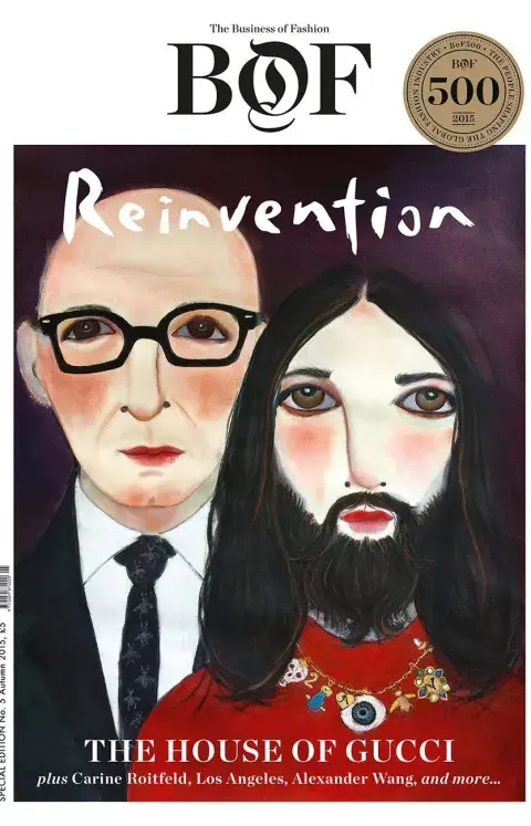 Alessandro Michele junto a Marco Bizzarri, Ceo de gucci, en la tapa de BoF. Alessandro Michele junto a Marco Bizzarri, Ceo de gucci, en la tapa de BoF.
