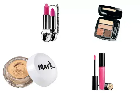 Rouge G N°73 Exotic Safari (Guerlain, $1050). Cuarteto de sombras para párpados tono Tenderness, (Avon True Color, $460). Base en mousse efecto mate, (Mark de Avon, $500). Labial L’Absolu Gloss (Lancôme, $930) Rouge G N°73 Exotic Safari (Guerlain, $1050). Cuarteto de sombras para párpados tono Tenderness, (Avon True Color, $460). Base en mousse efecto mate, (Mark de Avon, $500). Labial L’Absolu Gloss (Lancôme, $930)