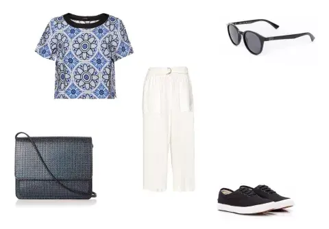 Remera (Clara, $1120) Pantalón (Awada, $2380) Zapatillas (Leaf, $1399) Anteojos (360) Bandolera (Peter Kent) Remera (Clara, $1120) Pantalón (Awada, $2380) Zapatillas (Leaf, $1399) Anteojos (360) Bandolera (Peter Kent)