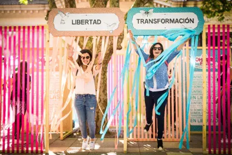 Cada salida del laberinto representaba un valor: libertad, transformación, poder o comunidad. Cada salida del laberinto representaba un valor: libertad, transformación, poder o comunidad.