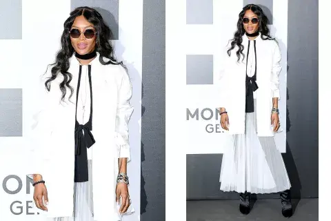 Naomi Campbell, en el desfile de Moncler en Milan Naomi Campbell, en el desfile de Moncler en Milan