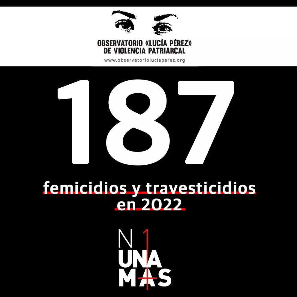 El Observatorio Lucía Pérez registró 187 femicidios y travesticidios en 2022