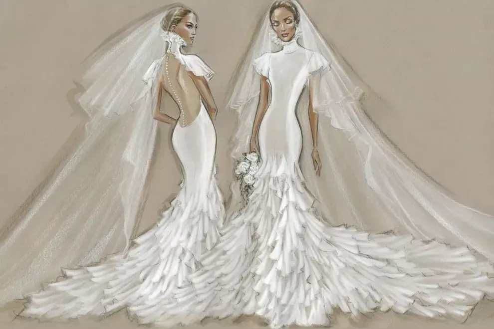 Primer vestido de Jennifer Lopez para su casamiento