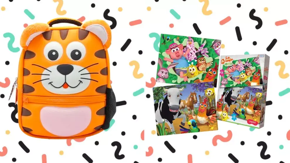 Mochila mini de tigre y puzzles