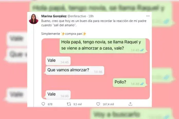 Una joven compartió la respuesta que le dio su papá ante su salida del clóset