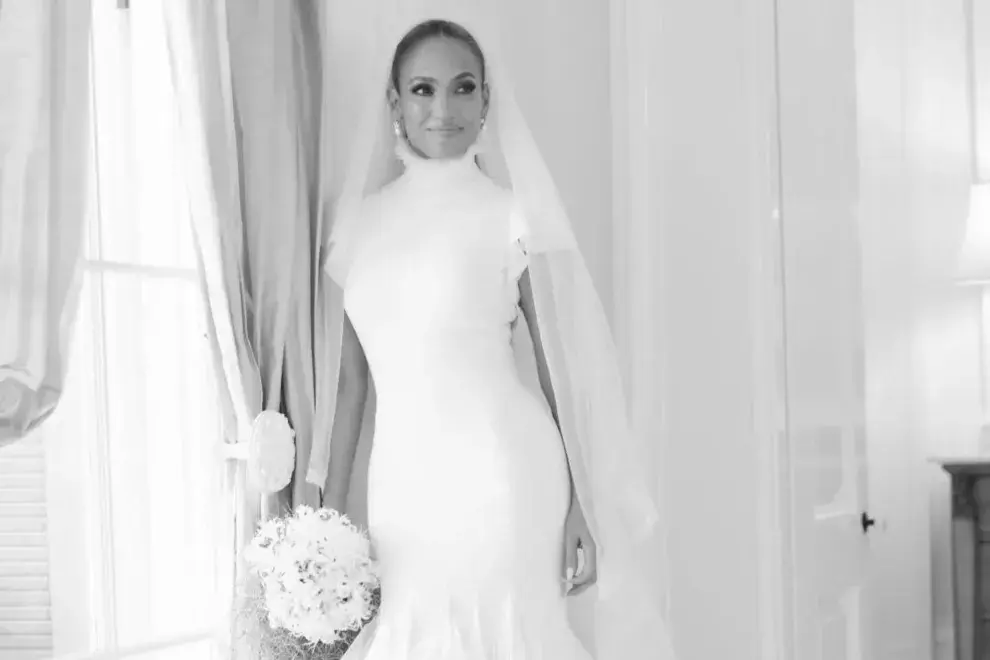 Jennifer Lopez usó tres vestidos en su segunda ceremonia.