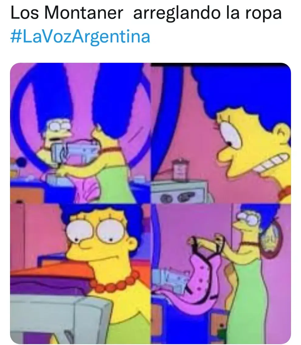 Los Montaner arreglando su ropa para una nueva ronda de La Voz Argentina.