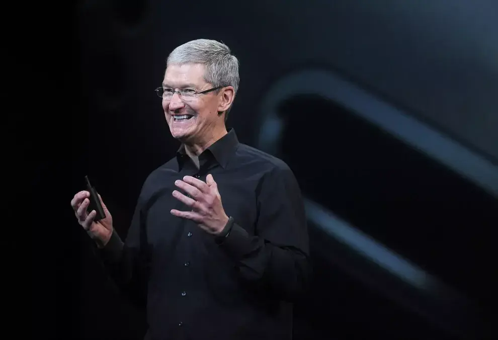 Tim Cook, el CEO de Apple, durante una de las últimas presentaciones de la compañía.