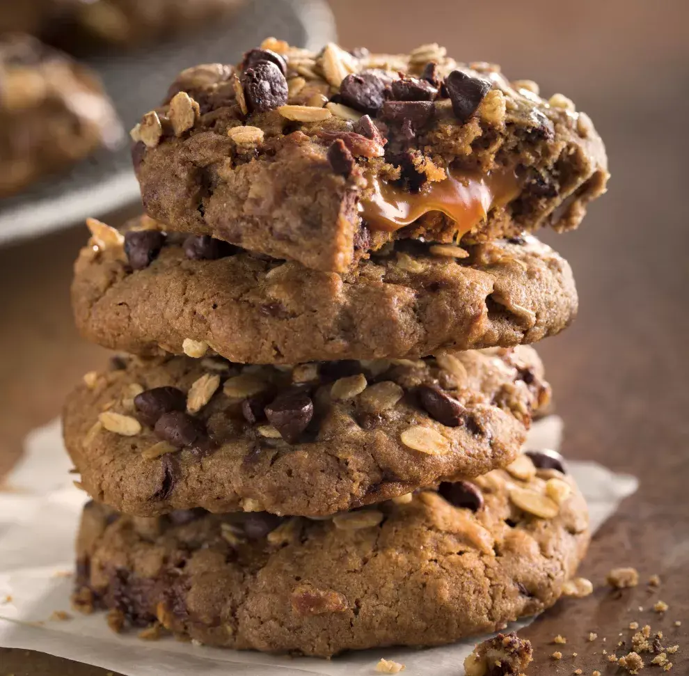 Cookies con corazón de dulce de lecha