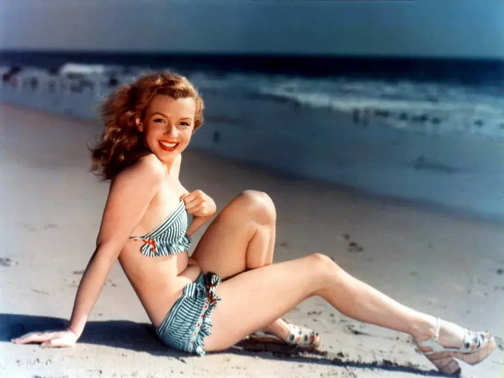 Norma Jeane en sus día de modelo. 