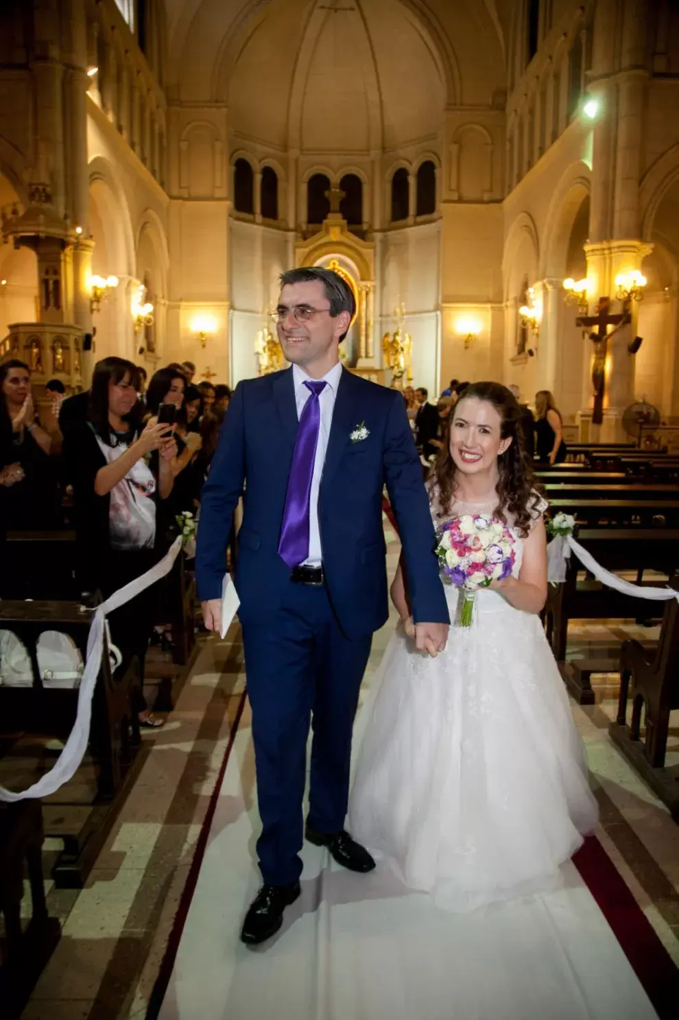 Daniela Aza, influencer experta en diversidad, el día de su casamiento con Jonatan Brunetti 