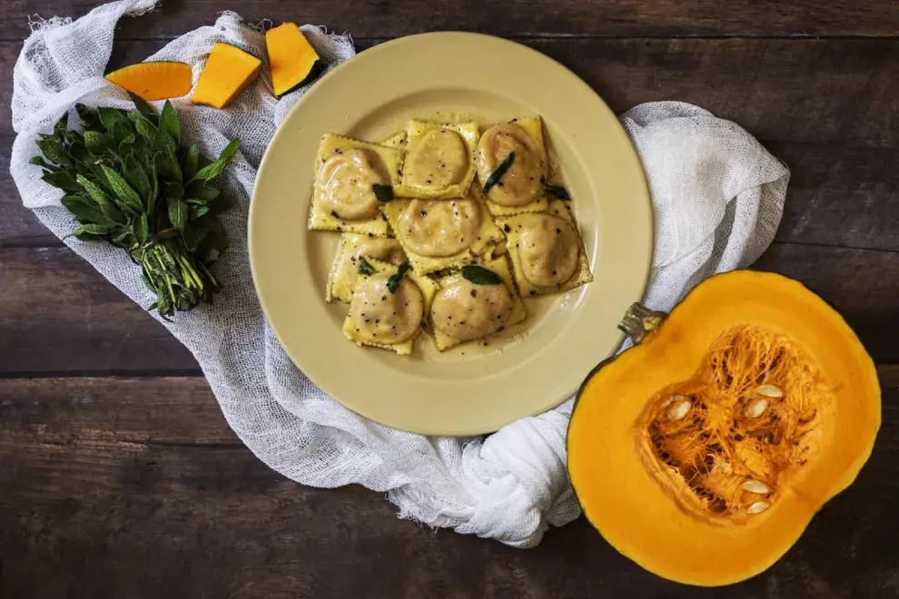 Ravioles de calabaza de Biasatti.