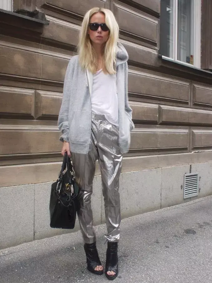 Metallic pants - Sporty