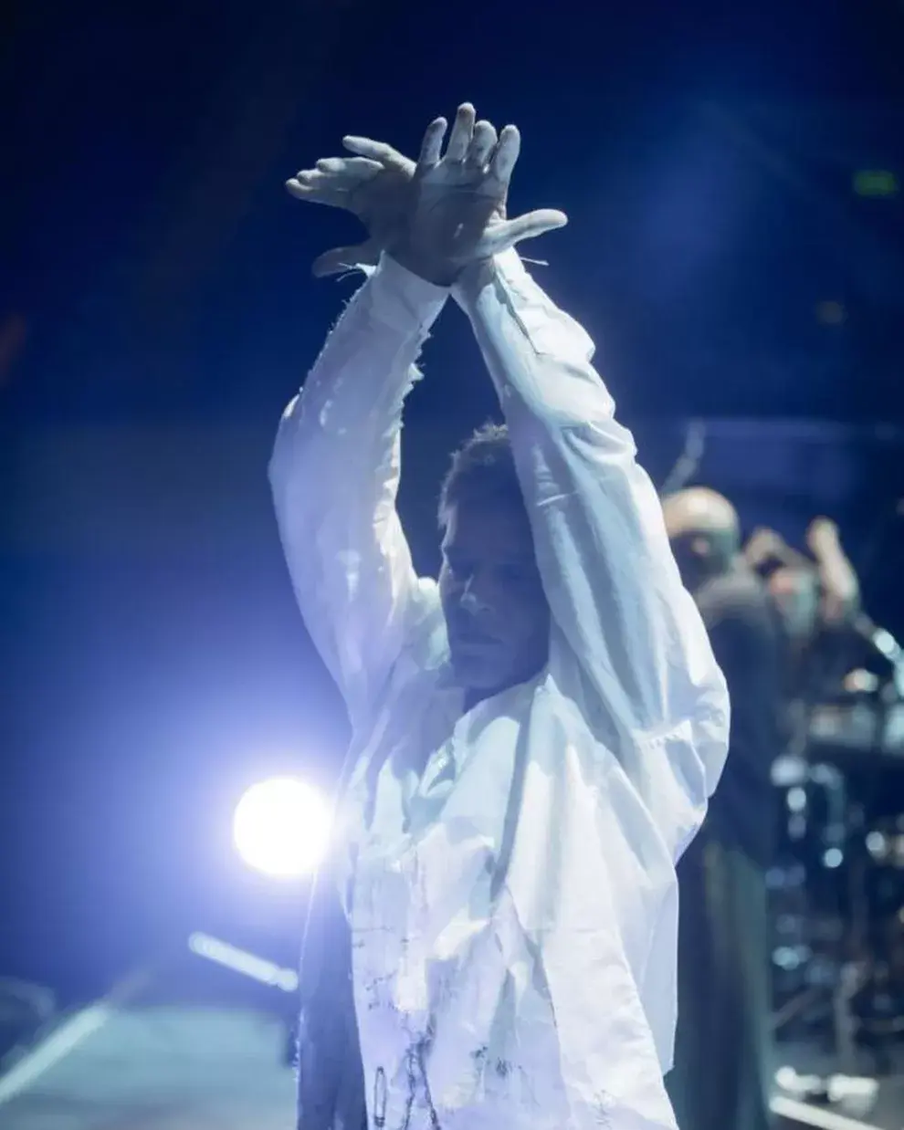 Ricky Martin durante sus ensayos en el Movistar Arena. 