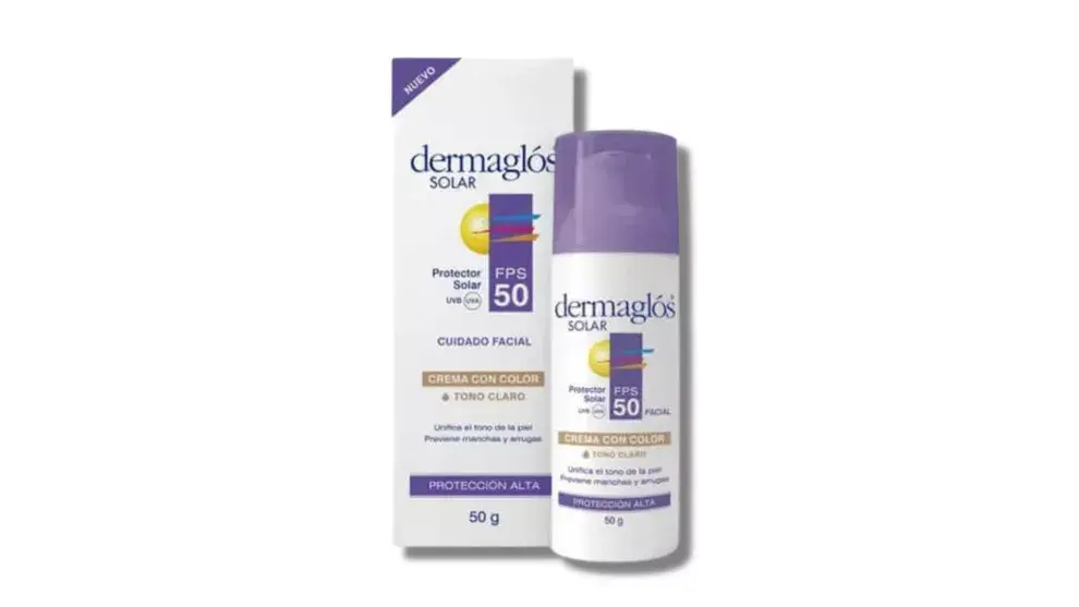 Dermaglos Solar cuidado facial con Color FPS 50