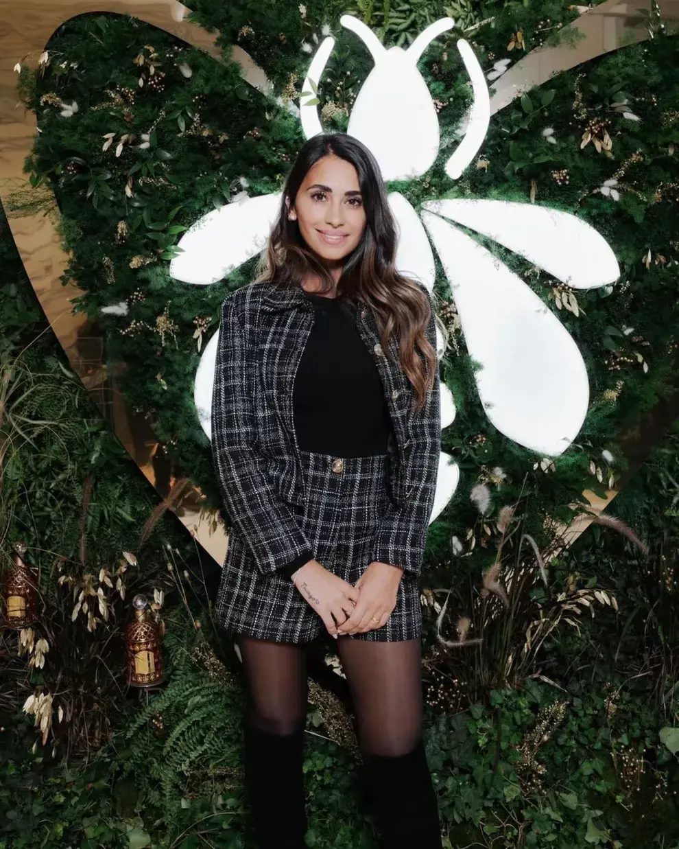 Antonela Roccuzzo en el evento de Guerlain en octubre pasado