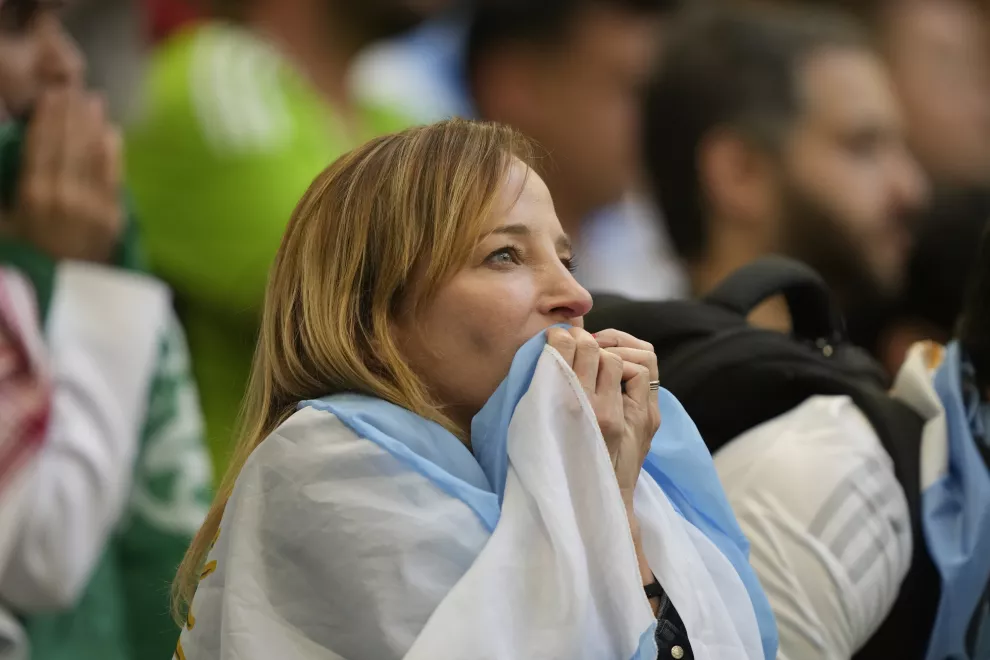 Hinchada argentina en el debut de la selección