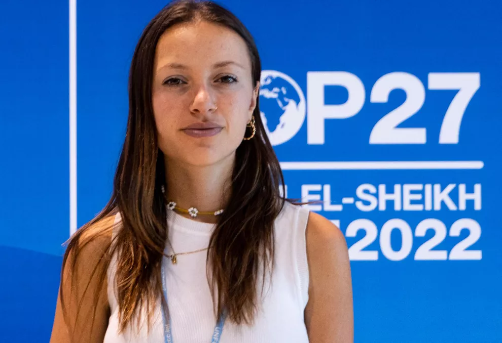 Nicki Becker tiene 21 años y es la tercera vez que participa de la cumbre climática.