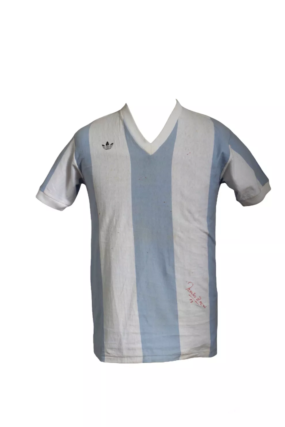 Camiseta de la Selección argentina en 1974.