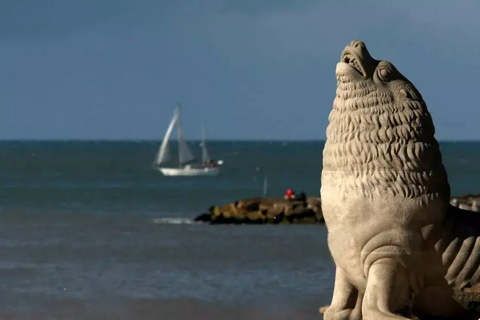 La clásica fotografía de Mar del Plata.