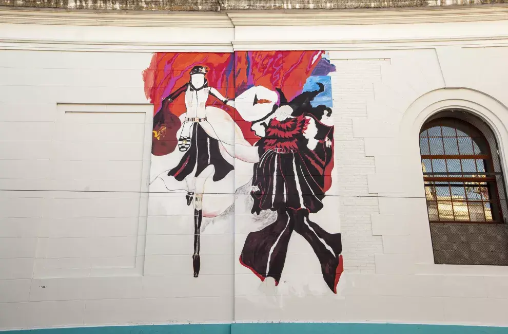 Artistas Mujeres crean una galería de arte a cielo Abierto en el Abasto.