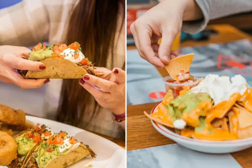 Parte del menú de platos mexicanos de Torombolo.