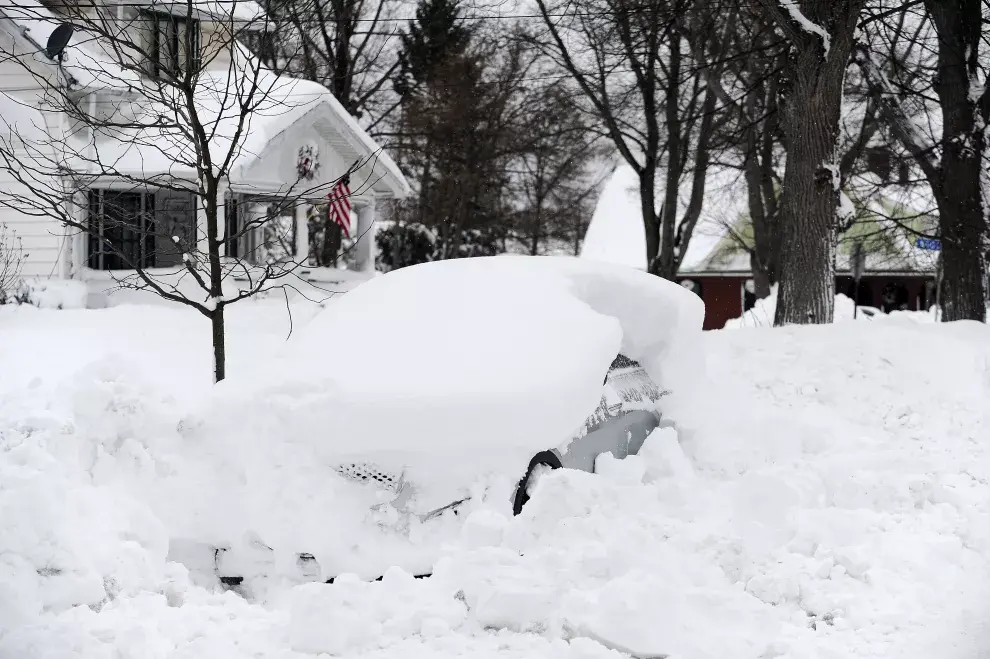 La tormenta invernal azota la ciudad de Nueva York, Estados Unidos.