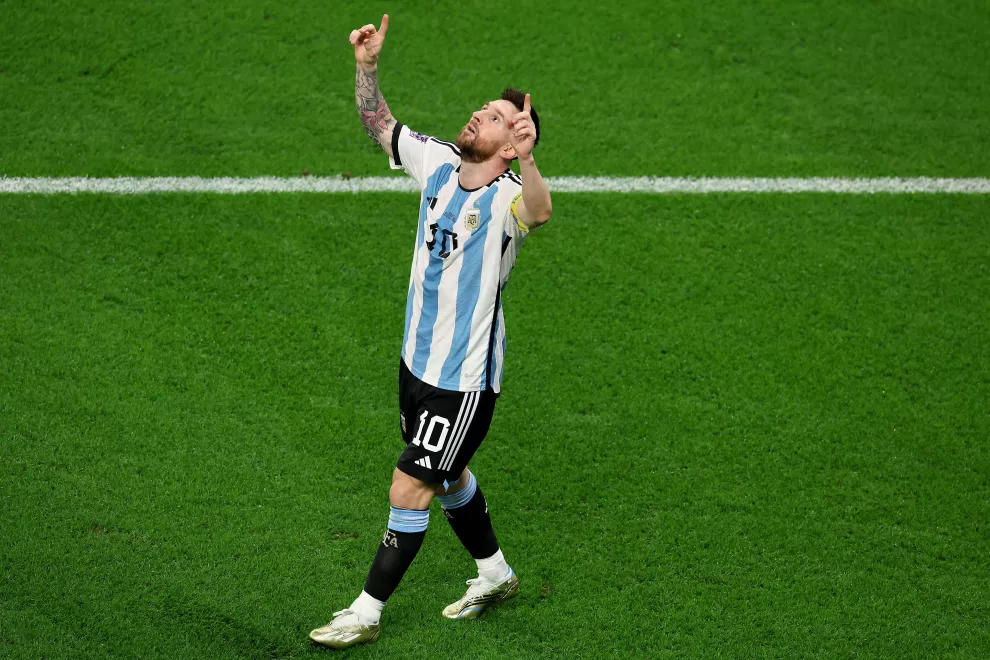 Lio Messi durante el Mundial Qatar 2022.