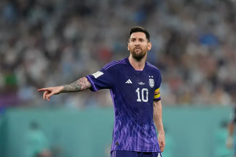 Messi, en el partido contra Polonia.