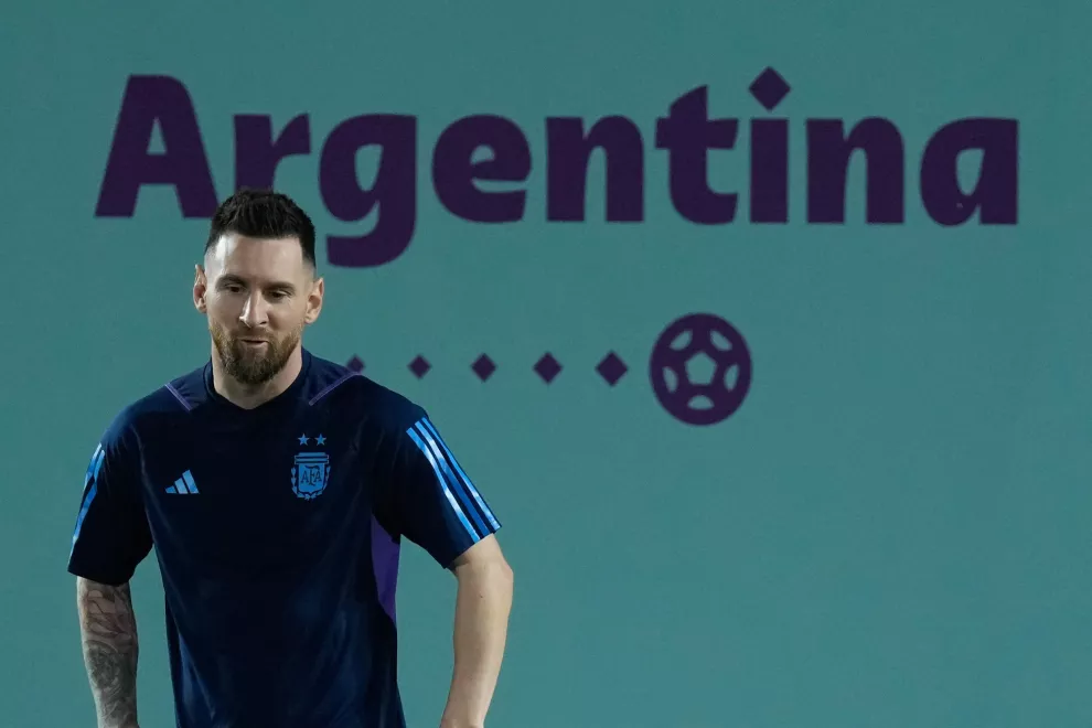 Messi, entrenando en el Mundial Qatar 2022