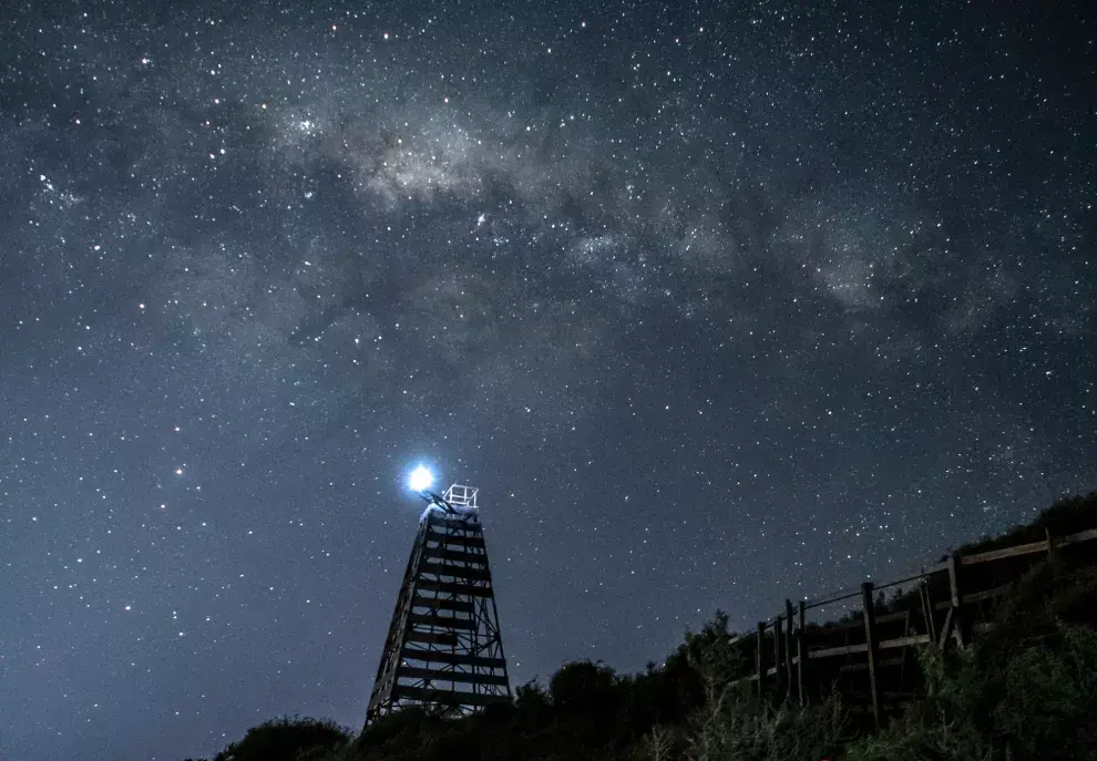 El cielo sobre la costa de la Patagonia.