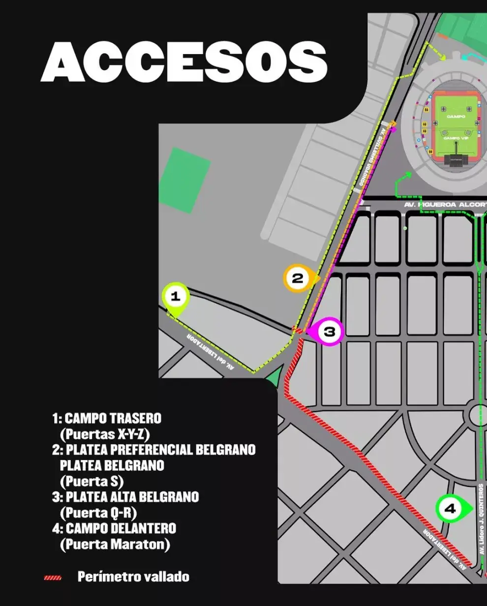 Puertas de ingreso para el recital de Harry Styles.