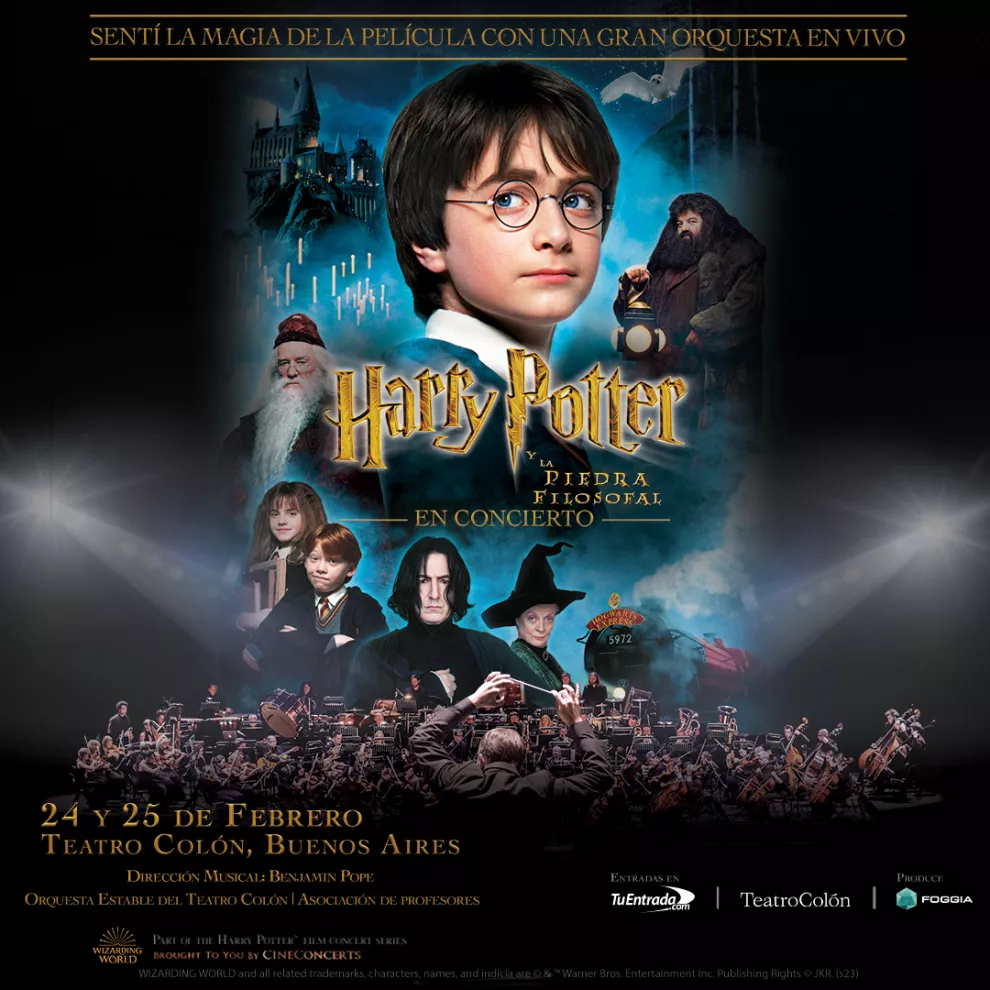 Harry Potter tendrá una serie de conciertos sinfónicos en el Teatro Colón. 