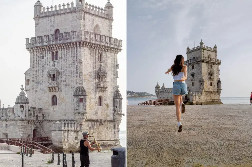 Torre de Belem, sobre el Tajo, es la torre más linda de la ciudad.