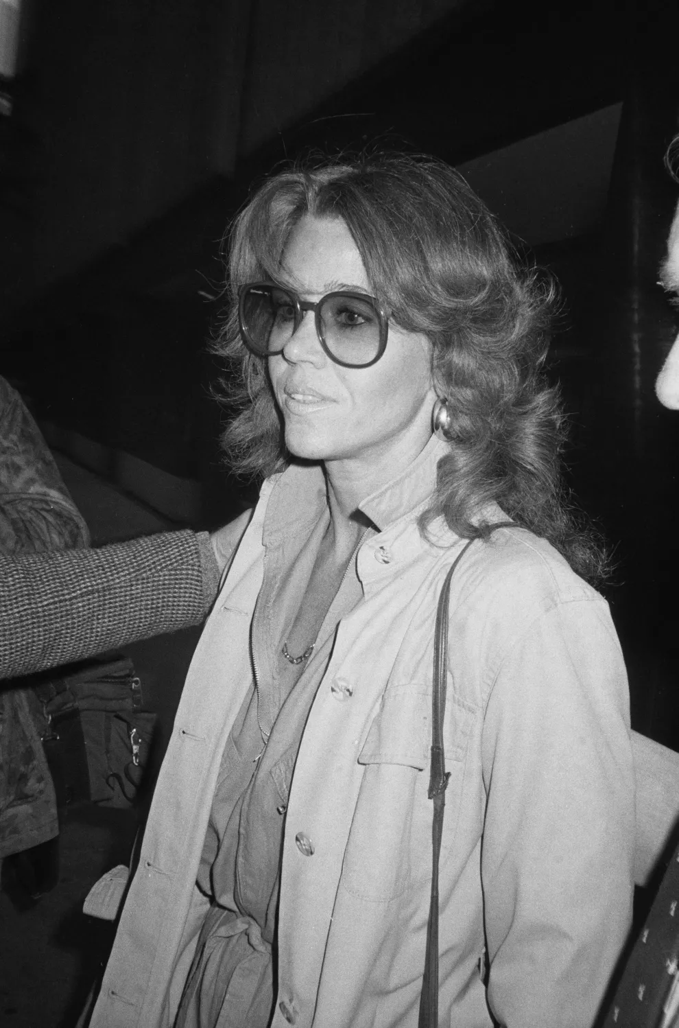 Jane Fonda en los 80 con maxigafas