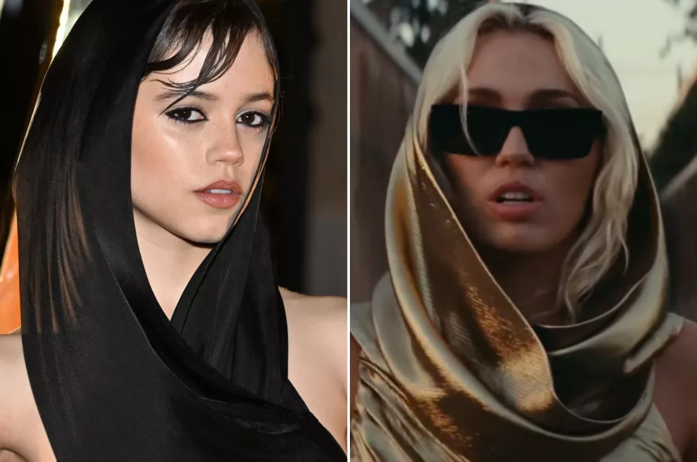 Las similitudes de los vestidos de Jenna y Miley.