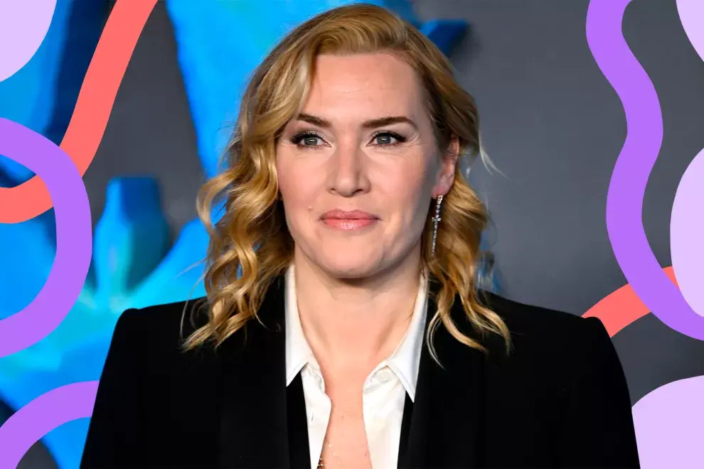 El emotivo momento de Kate Winsle durante una entrevista.