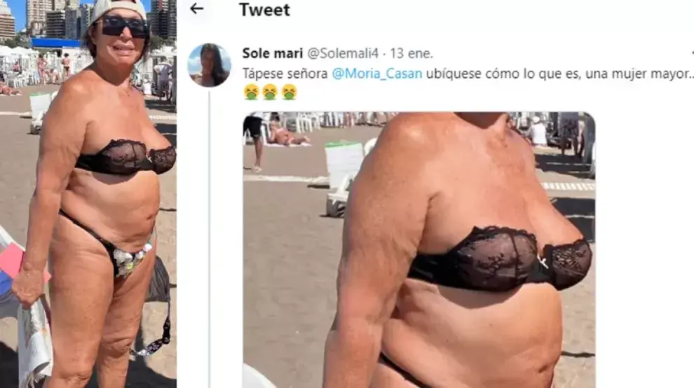 El repudiable comentario de una usuaria sobre el cuerpo de Moria Casán.