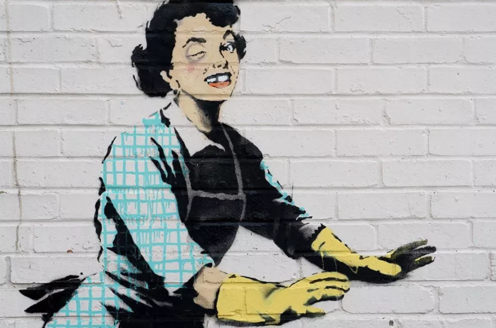 Banksy publicó en su cuenta de Instagram su último mural.