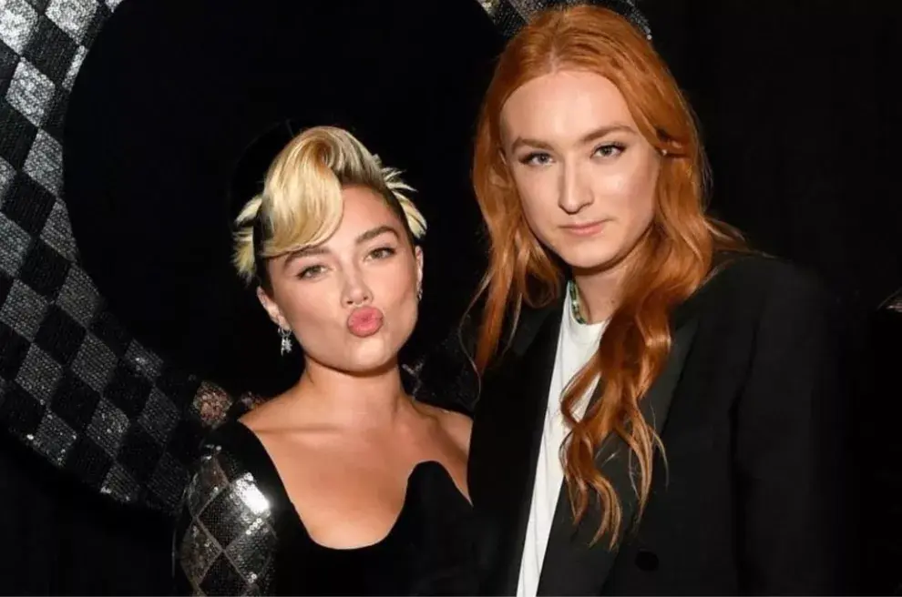 Florence Pugh y Harris Reed durante la Semana de la Moda en Londres.