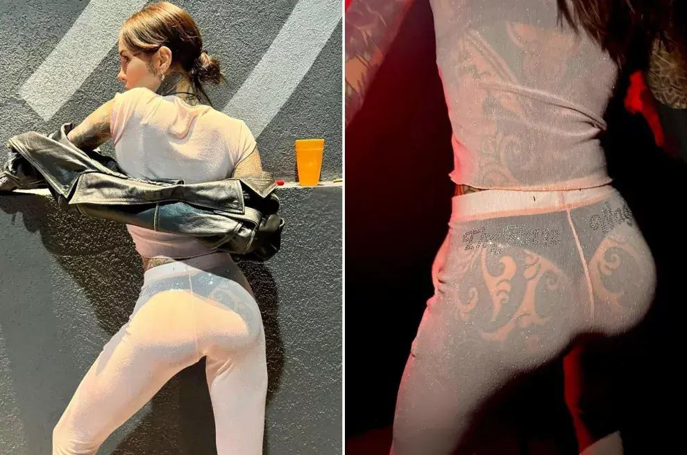 Cande eligió unos naked pants para conquistar la noche porteña.