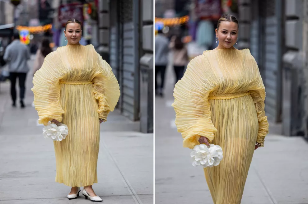 El vestido croissant estuvo presente en la Semana de la moda de Nueva York.