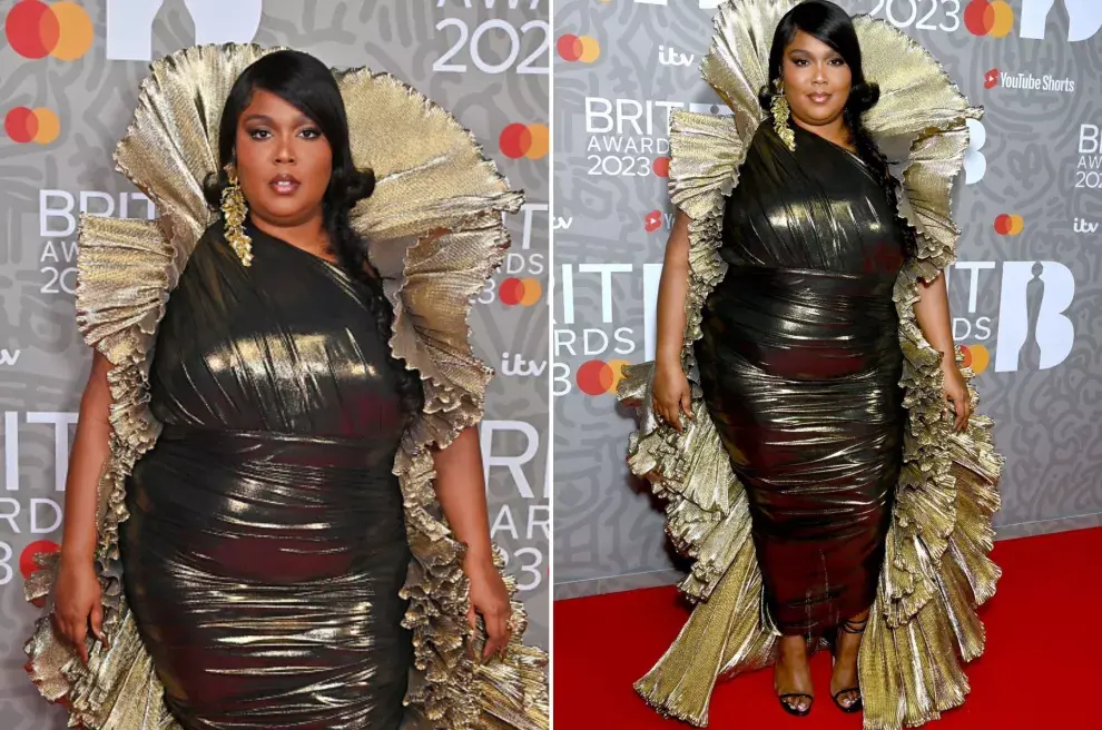 Lizzo fue por el color ocre para los Brits Awards.