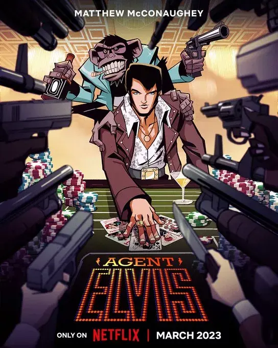 Agent Elvis, la nueva serie animada del artista en Netflix.