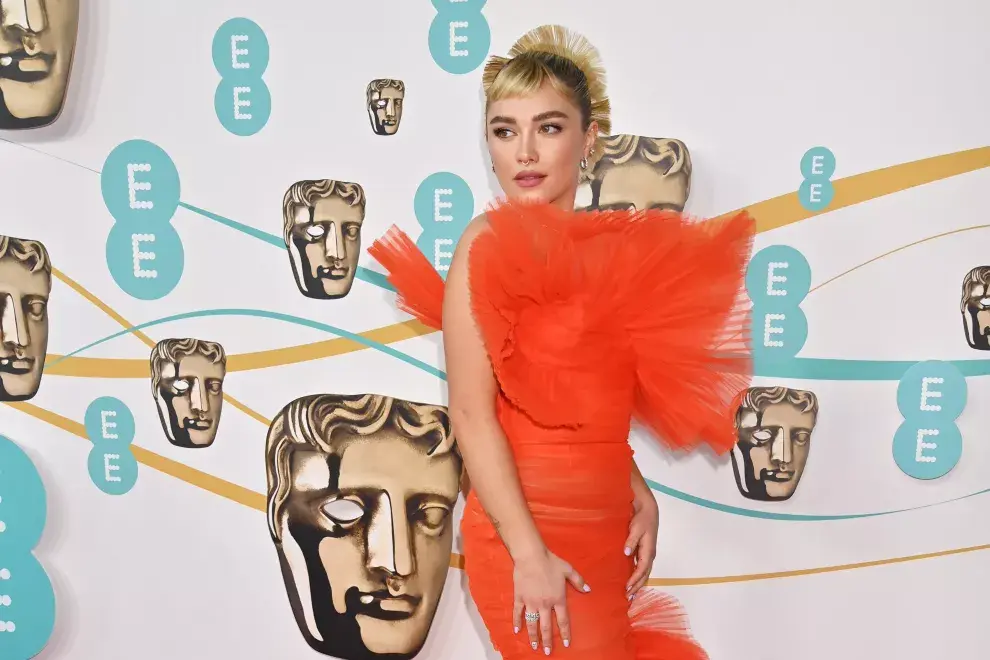 Florence Pugh en la red carpet de los Premios Bafta.