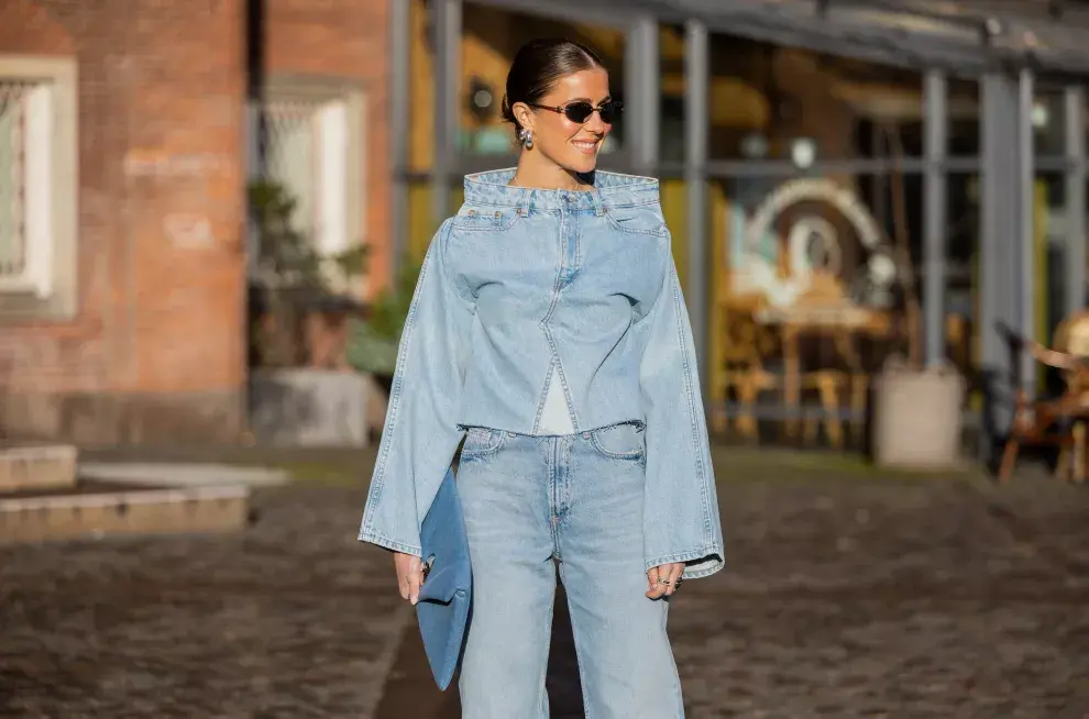 Nina Sandbech durante la Copenhagen Fashion Week.